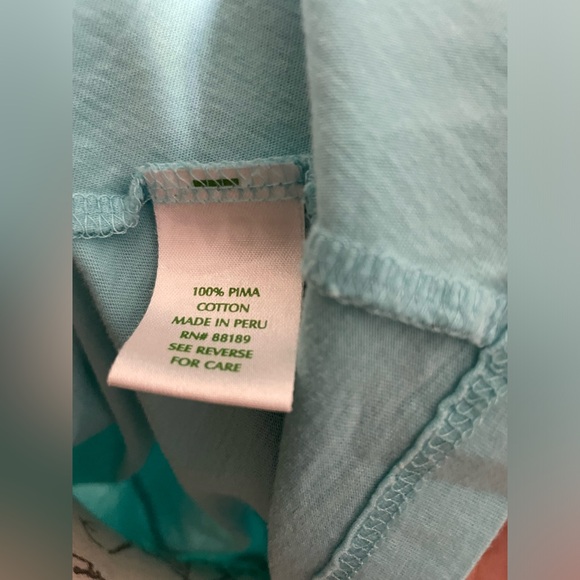 💎 LILLY PULITZER TIFFANY BLUE PIMA COTTON OPEN CARDIGAN SZ S EUC - Picture 6 of 6